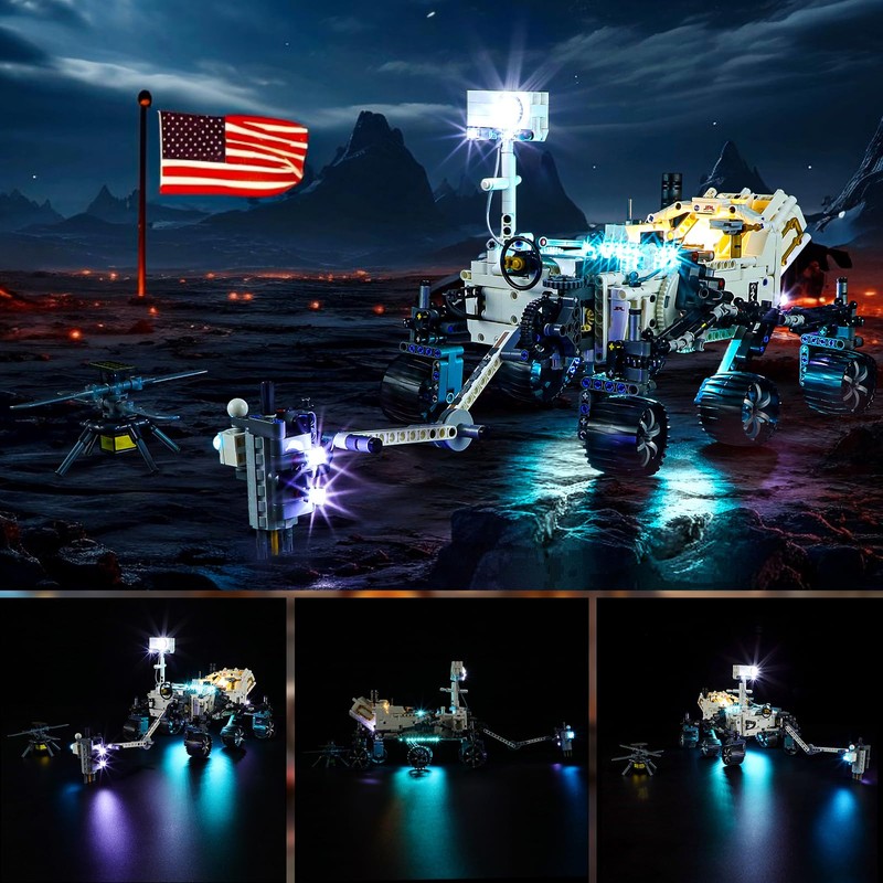 YEABRICKS LED Light for -42158 Technic NASA Mars Rover Perseverance