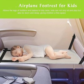 Depisuta Airplane Travel Bed for Toddlers, Aeroplane Seat Extension for Children, Travel Utensils for Children's Planes, Footrest for Children's Planes for Flights, Leg Rest for Children