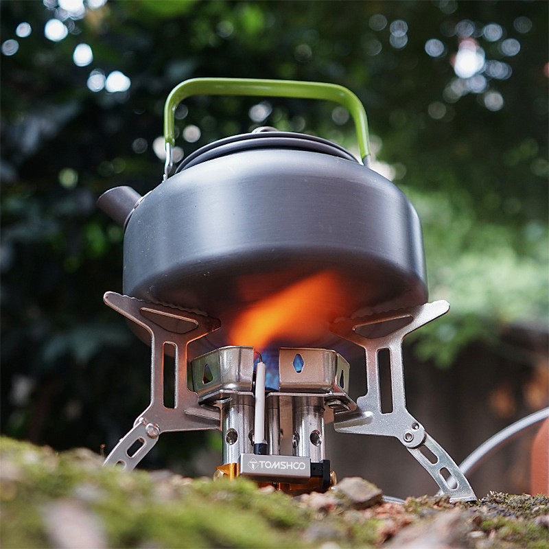 TOMSHOO 5800W Foldable Camping Gas Stove 3 Burners Piezo Ignition