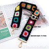 Framendino, Crochet Flower Purse Straps Replacement Crossbody for Handbags Black