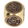 Metal Figertip Rotating Cube Embossed 6 Sided Anti Anxiety Stress