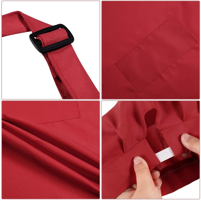 CHENGU 6 Pieces Chef Apron Set Kitchen Apron and Chef