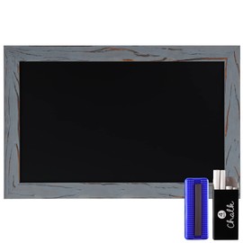 HBCY Creations Rustic Grey Magnetic Wall Chalkboard, Small Size 11" x 17", Framed Decorative Chalkboard - Great for Kitchen Decor, Weddings, Restaurant Menus and More! … (11" x 17")…