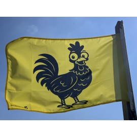 Funny Chicken Flag 90 x 60 cm Yellow
