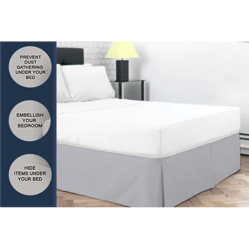 Dazzle Collection® Plain Dyed Poly Cotton Pleated Platform Base Valance