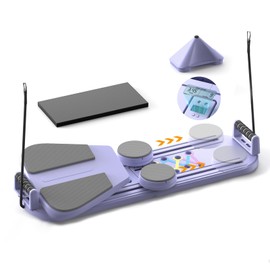 Portable Pilates Reformer for Home Workout - Multifunctional Abdominal Board, Foldable Ab Trainer Machine for Core Fitness, Ideal Pilates Equipment for Women