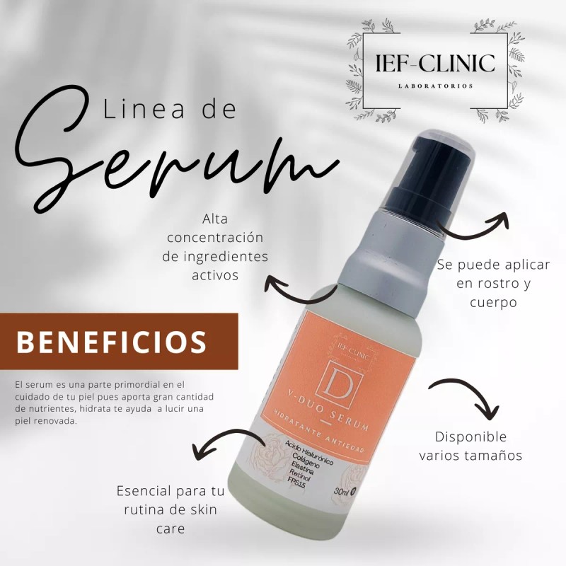 IEF-CLINIC LABORATORIOS V-duo Serum Colageno Ac Hialuronico Retinol Elastina Fps15