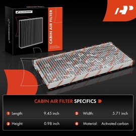 A-Premium - Filtro de aire de cabina de 4 piezas con carbón activado compatible con Nissan Quest 2004 2005 2006 2007 2008 2009, 3.5L, reemplazo# 272995Z000, 922020104