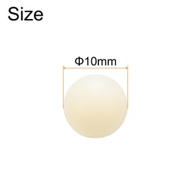 sourcing map 50pcs Nylon Bearing Balls 10mm Solid Plastic Balls, Precision Mini Nylon Balls