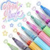 Sinwind Double-Line Outline Pen, 8 Colours, Metallic Pen, Glitter Two-Line