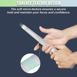 MAZEL High-Performance Rubber Golf Grips, Non-Slip Golf Club Grips Set of 10 Standard/Mid/Sizes (Grey)