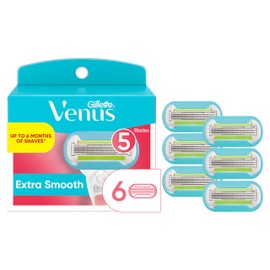 Gillette Venus Gillette Venus Extra Smooth Womens Razor Blade Refills, 6 Count, Designed for a Close, Smooth Shave