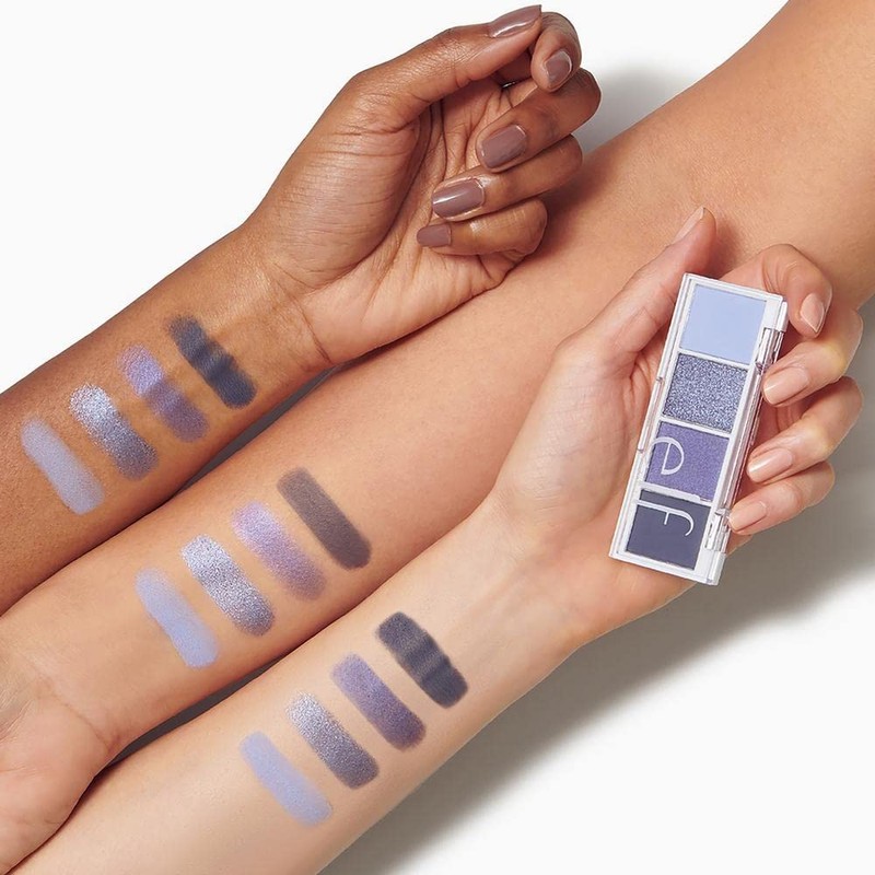 e.l.f. Bite-Size Eyeshadow, Ultra-Pigmented Eye Makeup Quad, 4 Matte &