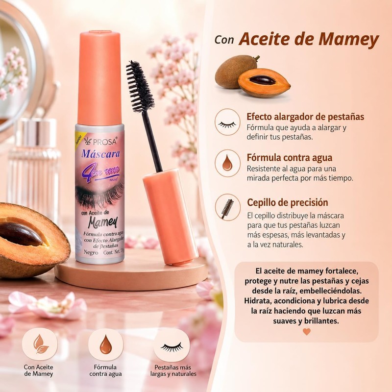 Prosa Máscara de Pestañas con Aceite de Mamey 14 g