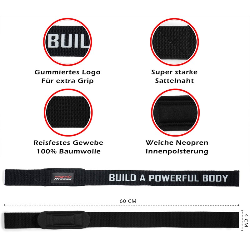 Lifting Straps [Set of 2] Build a Powerful Body (+