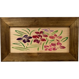 Hidden Gun Storage Cabinet with Flowers Scene - Secure Wall Mounted Concealed Gun Safe To Securely Store Your Gun & Home Self Defense Gear by Bellewood Designs