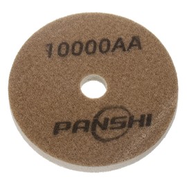 sourcing map Diamond Sponge Polishing Pads 5" Dia 10000 Grit Emery Sand Fiber Polishing Pad Wet Use Buffing Pad for Stone Concrete Marble Grinder Polisher Buffing Wheel, Brown White
