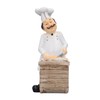 Resin Chef Statue Restaurant Dining Table Decor Figurine Ornament Kitchen