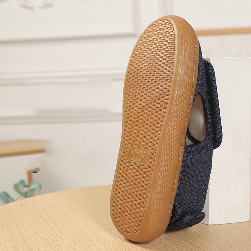 Euyqs Nursing Slippers, Wide Design, Velcro Adjustable, Easy to Wear,