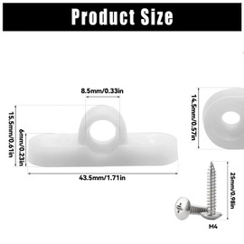 Yuaiosn Awning Eyelets Set, 12 Pieces, Plastic Awning, Awning Eyelets, Vertical, Motorhome Tent Eyelet, Wall Eyelet, Awning Eyelet, Caravan, Motorhome