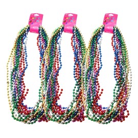 12 Collar Bolitas Mardi Gras Carnaval Batucada Fiesta Color