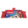 Vileda 3Action Indoor Broom with 3 Different Bristles, Red -