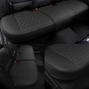 Black Panther Luxury PU Leather Rear Car Seat Cover Adjustable