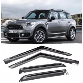 SDZ Front Rear Window Visor Vent Rain Wind Guard Shade For 17-23 Countryman F60