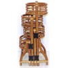 Handmade Natural Rattan Wicker Plant Flower Stand Natural 4 Tier,
