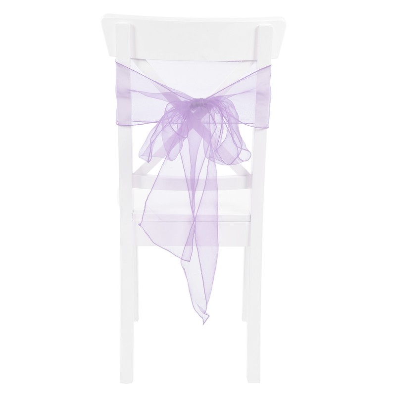 10Pcs Organza Banquet Chair Sash Exquisite Chair Bows Sashes for