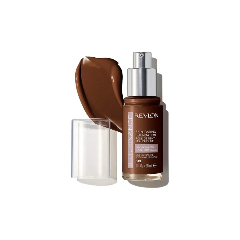 Maquillaje Illuminance Skin-caring Foundation Revlon Tono 613 Honey Java