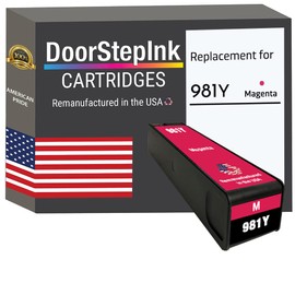 DoorStepInk Remanufactured in The USA Ink Cartridge Replacements for HP 981Y 981 Y Magenta L0R14A for HP PageWide Color 556dn 556xh Flow 586z 586dn 586f MFP E55650dn E58650dn E58650z