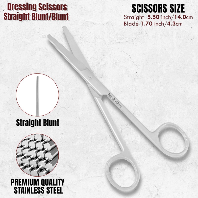 Tuff Cut Stealth Surgical Scissors - Medical Dressing Scissors, 14.5