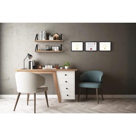 Scholartree 8.5x11 Picture Frame Black, 3 Pack Award Certificate Diploma Document 8.5 x 11 Frames for Wall or Tabletop Display, Certificate Frame