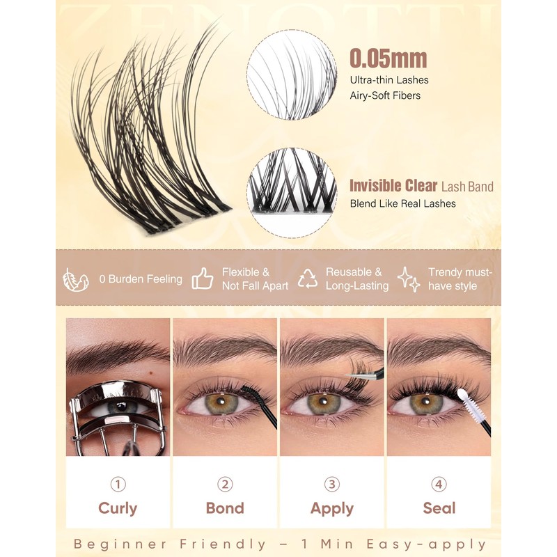 Spider Lash Clusters Wispy Eyelash Clusters Natural Breeze Lashes Cluster