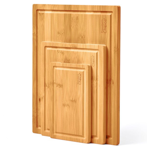 Prosumers Choice Bamboo Cutting Board Set - Chopping Boards for