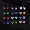 Spiritlele 12 Pairs Birthstone Magnetic Earrings Set Cubic Zirconia Clip