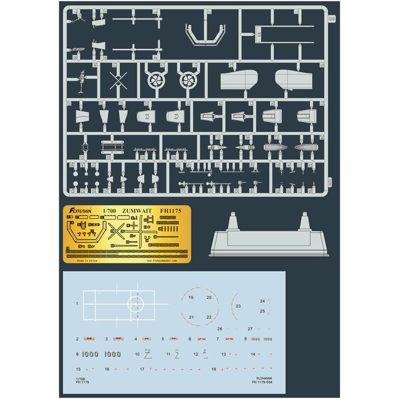 Flyhawk 1/700 US Navy Missile Destroyer Zumwalt DDG-1000 Plastic Model