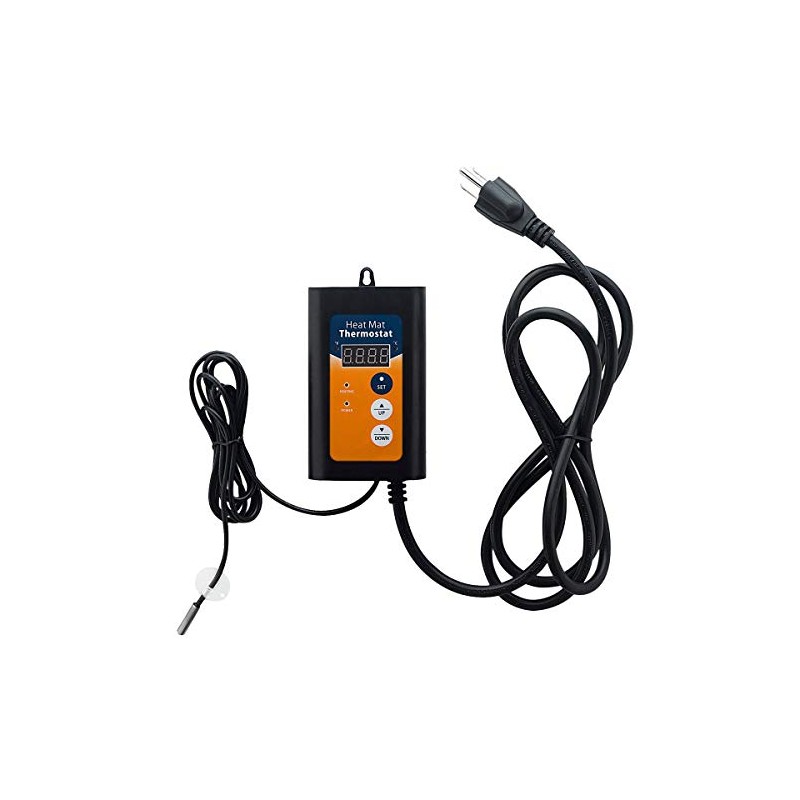 Pro-Yard Hydro 182565 Digital Thermostat for Seedling Heat Mat Black