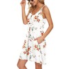 Auselly Women's Summer Dresses, Spaghetti Straps, Knee-Length Beach Dresses, Short,