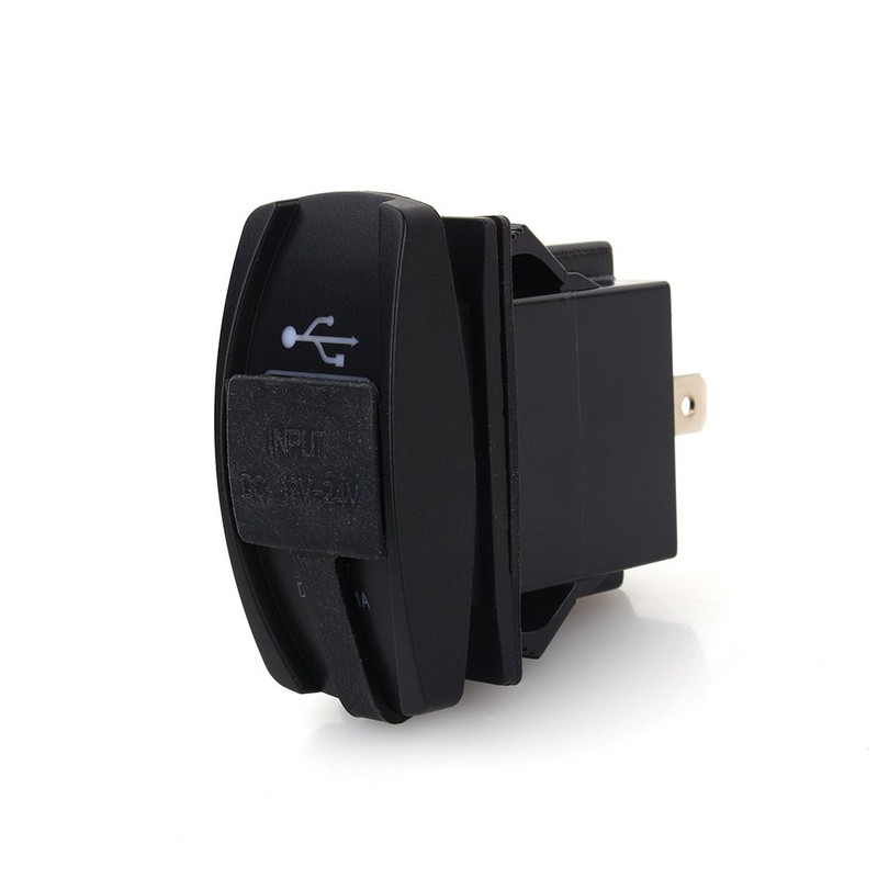DC 12V-24V USB Car Charger, LED Dual USB Car Charger