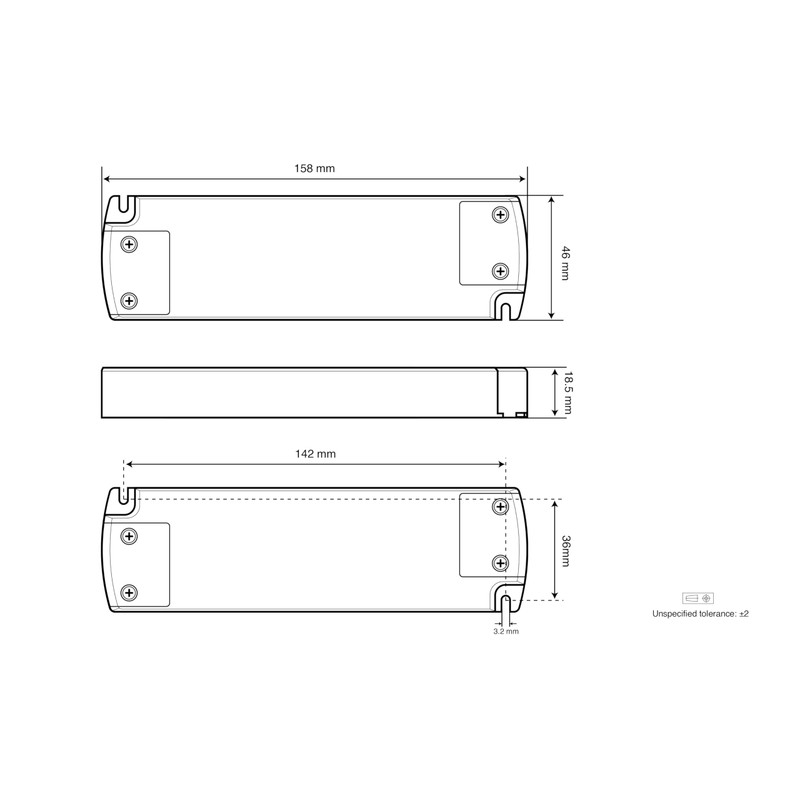 illuburg LED Transformer 24 V Dimmable Triac Flat 6 W