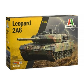 Italeri 6567S 6567S-1:35 Leopard 2A6, Model Building, Building kit, Stand Model Making, Crafts, Hobby, Gluing, Plastic kit, unpainted