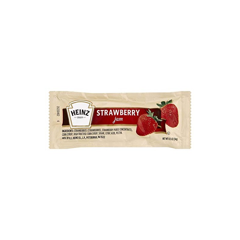Strawberry Jam , Squeeze Pouch, .5 Ounce -- 200 Case