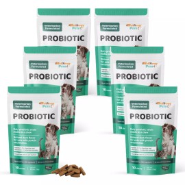 Probiotic for Dogs & Cats, Travel Pack (6) - Digestive Support. 10 ct x 6