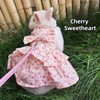 Rabbit Leash and Harness Set Adjustable Bunny Dress Clothes Outfit