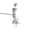 Aircraft Wind Sculpture Wind Powered Rotate Stainless Steel Airplane Windmill