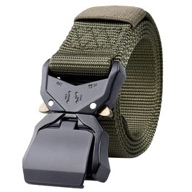 Cinturón Táctico De Estilo Militar, Cinturón De Nailon, Cinchas Tácticas Para Hombres, Correa De Cintura De Nylon De Alta Resistencia Cinturón De Servicio, Para Deportes, Golf, Al Aire Libre (verde)