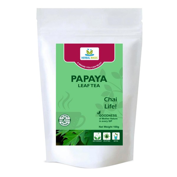 Herbal Magic's Pure & Natural Papaya Leaves Infusion, Subtle Bitter