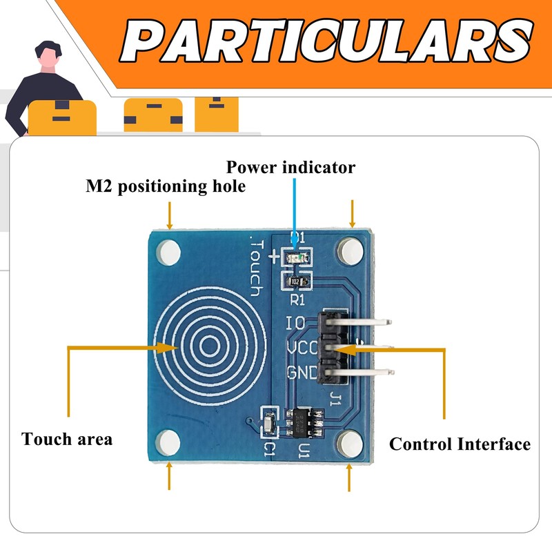 A-DIGISHUO 10pcs TTP223 Touch Sensor Touch Switch Module YFRobot Tactile